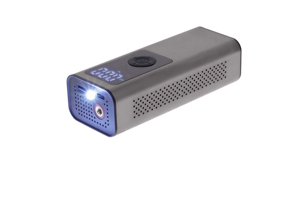 POMPKA AKUMULATOROWA DO ROWERU SAMOCHODU KOMPRESOR ELEKTRYCZNY 10 BAR LCD